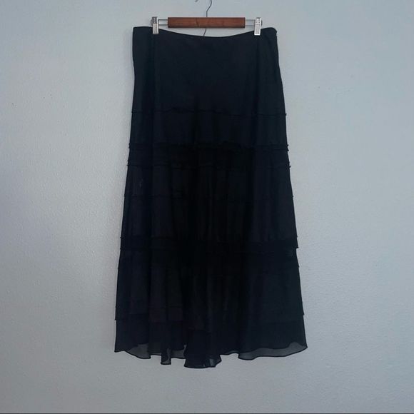 WHBM Ruffle MIDI Skirt - Picture 2 of 8